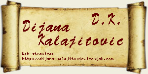 Dijana Kalajitović vizit kartica